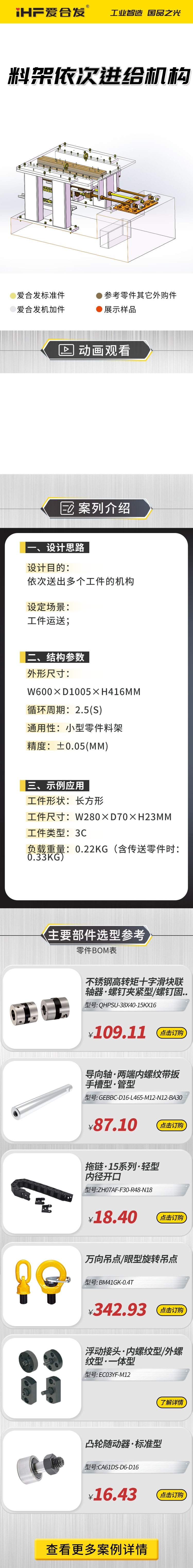 愛合（hé）發案例介紹：料雜架依（yī）次進給（gěi）機構！